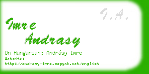 imre andrasy business card